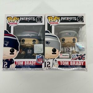 Funko POP! NFL Football Tom Brady #59 White & Blue Jersey LOT OF 2 NIB